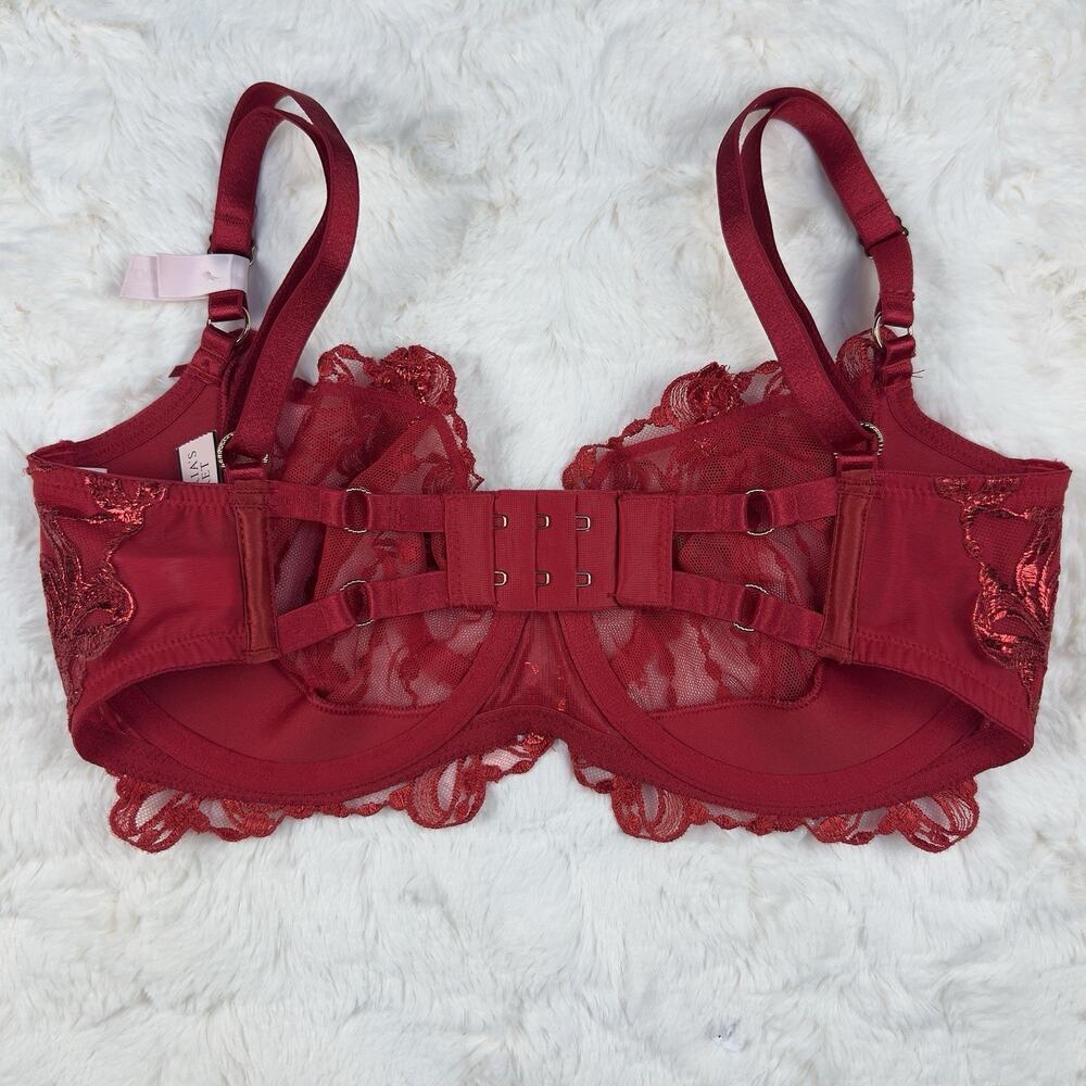 Victoria’s Secret Dream Angels Embroidered‎ Mesh Push-Up Bra Red Size 34B NWT - Picture 2 of 10